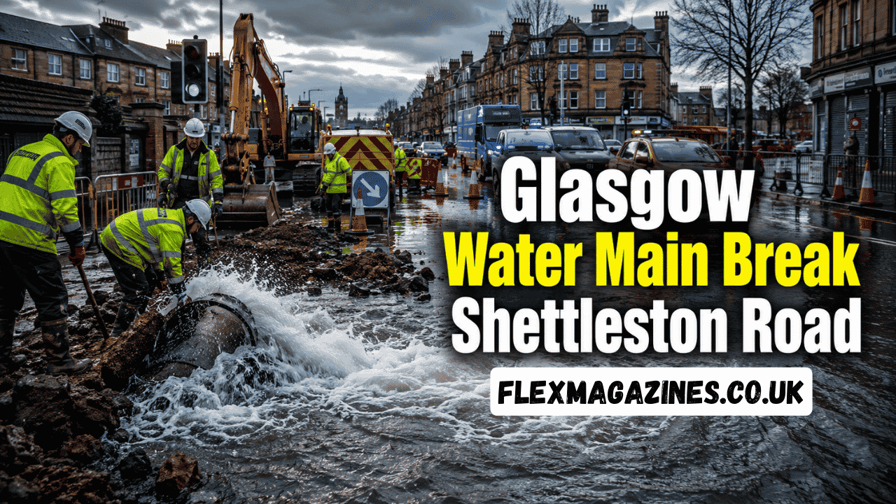 Glasgow Water Main Break Shettleston Road